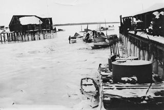 Islesford docks in winter