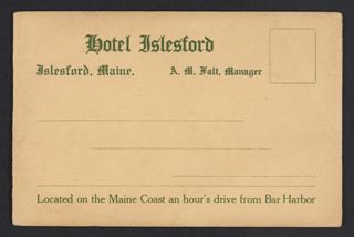 Hotel Islesford Booklet, undated