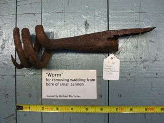 Worm tool: large iron corkscrew