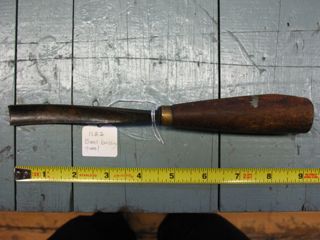 Gouge tool used in boatbuilding