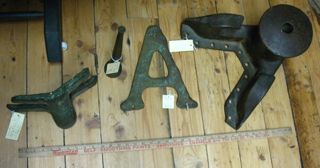Metal bow bit, cleat, nozzle, and "A" from various boats