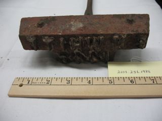 Edgar White's branding iron