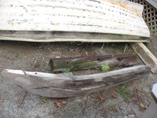Bow stem intended for Edgar Bunker's boat ca. 1950