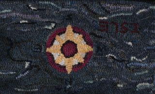 Hooked rug "My Island Home" and book