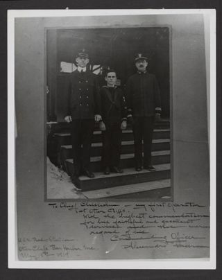 Otter Cliffs Radio Station Officers Print, May 18, 1919