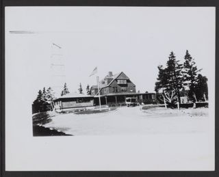 Otter Cliffs Radio Station Exterior Print