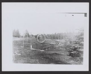 Otter Cliffs Radio Station Grounds with Circular Structure Print