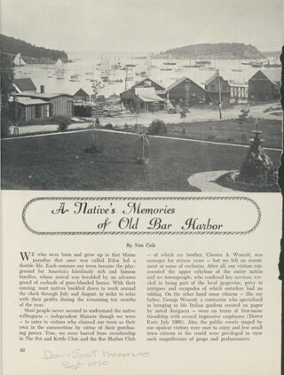 A Natives Memories of Old Bar Harbor