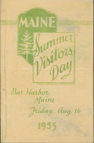 Maine Summer Visitors Day-Bar Harbor ME,Aug. 16 1935