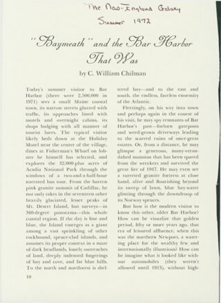 Baymeath and the Bar Harbor That Was