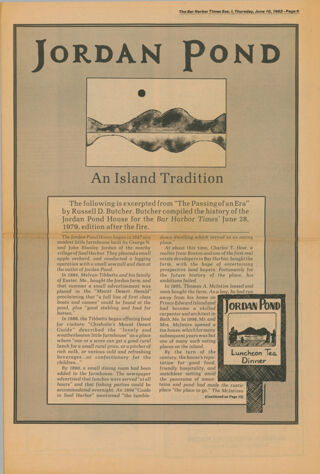 Jordan Pond: An Island Tradition