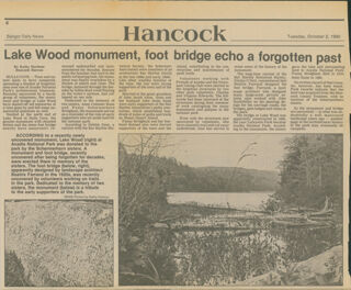 Lake Wood Monument Foot Bridge Echo a Forgotten Past