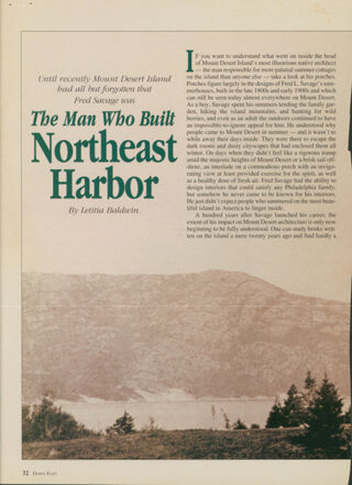 The Man Who Built Northeast Harbor (Fred Savage)