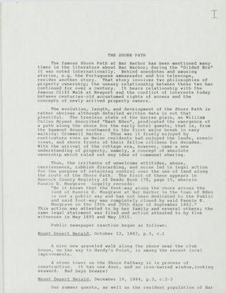 The Shore Path by Rev. E.A. Garret,Aug.16 1990