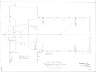 Jesup Memorial Library Architectural Drawings - Basement Plan Showing Revised Location of Chases - Drawing No. 101A