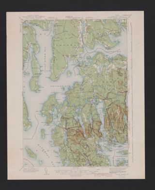 Mount Desert Quadrangle Topographical Map, 1942