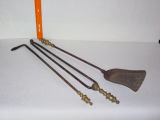 Fireplace Tongs, Shovel, and Poker