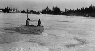 Frozen harbor at Spurling Cove, Great Cranberry Island.