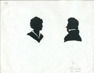 Silhouettes of Rachel Field and Samuel Hadlock, Jr.