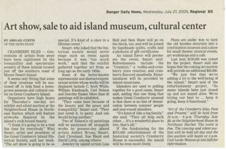 "Art Show, sale to aid island museum, cultural center" article about GCIHS 2005