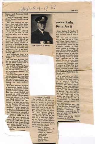 Obituary clippings and photos