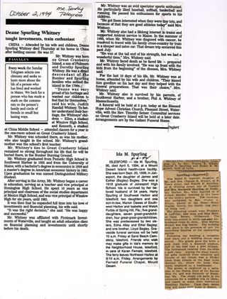 Spurling family obituaries and wedding announcement