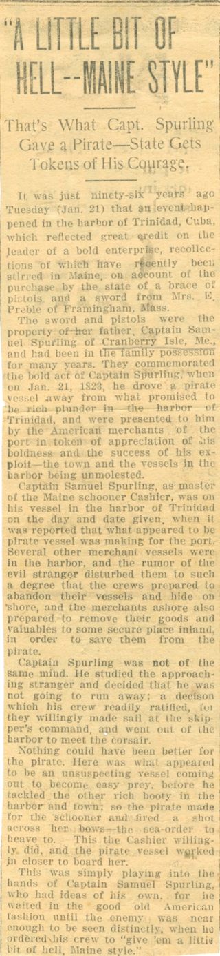 Spurling- Samuel Spurling. "A little bit of hell -- Maine Style"