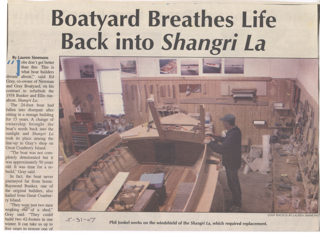 Boatyard Breathes Life Back into Shangri La.^Cranberry Cove Ferry Company Adds Sutton to its Fleet.^Fall from dock prompts suit.^Cranberry Island Boat Yard exhibitor at the Maine Boats, Homes, and Harbors show in Rockland, ME.