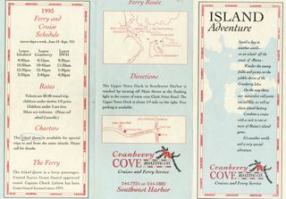 Cranberry Cove boat schedule