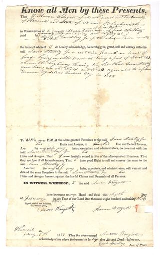 Miscellaneous deeds and receipts 1800s