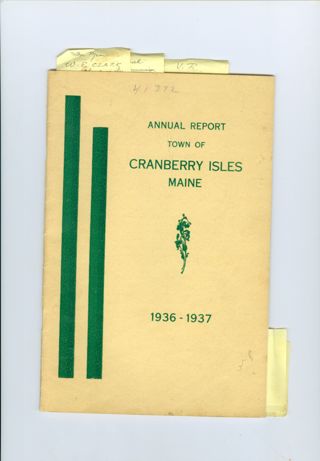Annual report of the town of Cranberry Isles, ME.