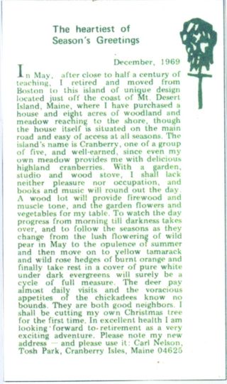 Nelson - Carl Nelson. "The Heartiest of Season's Greetings"