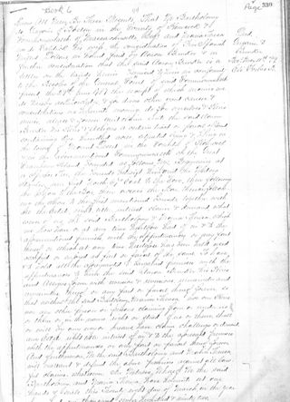 Xerox copy of a deed of land rights.