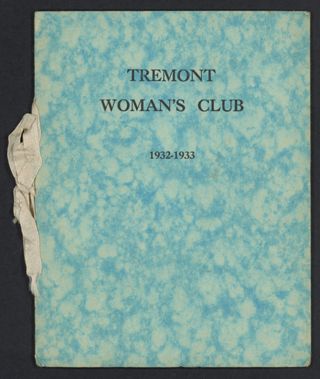 Tremont Woman's Club Yearbook Booklet, 1932 - 1933