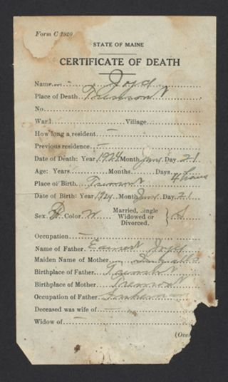 Joyce Infant Death Certificate, June 22, 1924