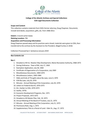 COA Legal Documents Collection