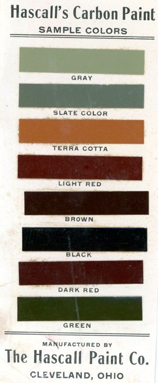Hascall's Carbon Paint Sample Colors
