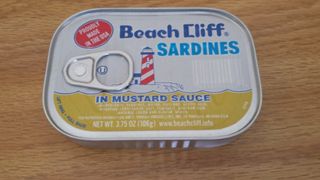 Can for Beach Cliff Sardines in Mustard Sauce