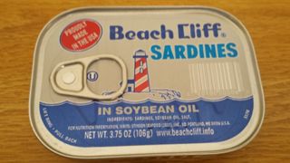 Can for Beach Cliff Sardines in Soybean Oil