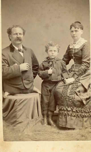 Unknown man, child, woman