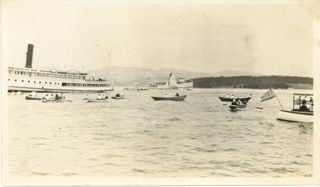 Steamboat "Norumbega" aground at Clark's Point, Southwest Harbor