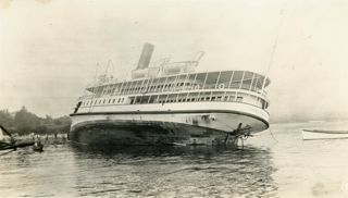 The "Norumbega" Aground, Clark's Point, Southwest Harabor, Maine