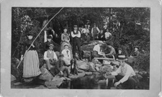 Camp on the shore of Echo Lake