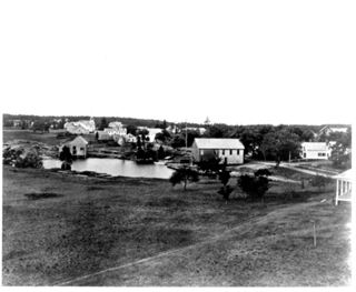 Early view of Somesville from Somes Meadow