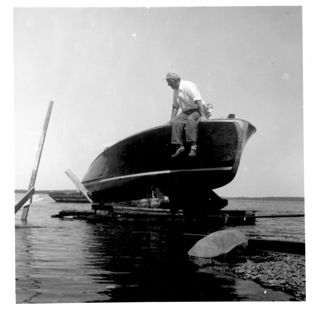 Worker on Boat, Farnsworth Boatyard
