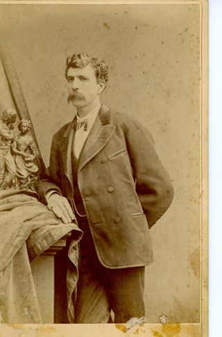 William B. Hawes with statue entitled Love Your Children.