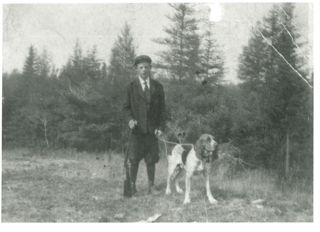 Caleb Tracy and His Dog