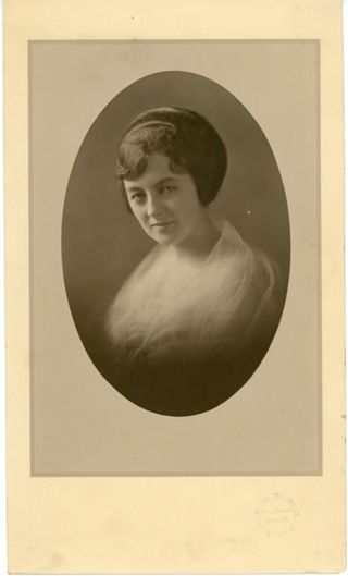 Woman with short dark hair