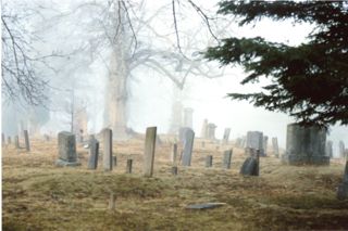 Brookside Cemetery in Fog