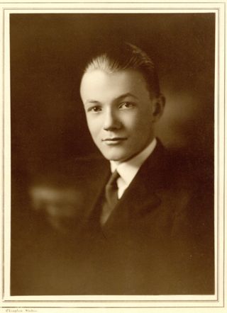 Young man in dark suit